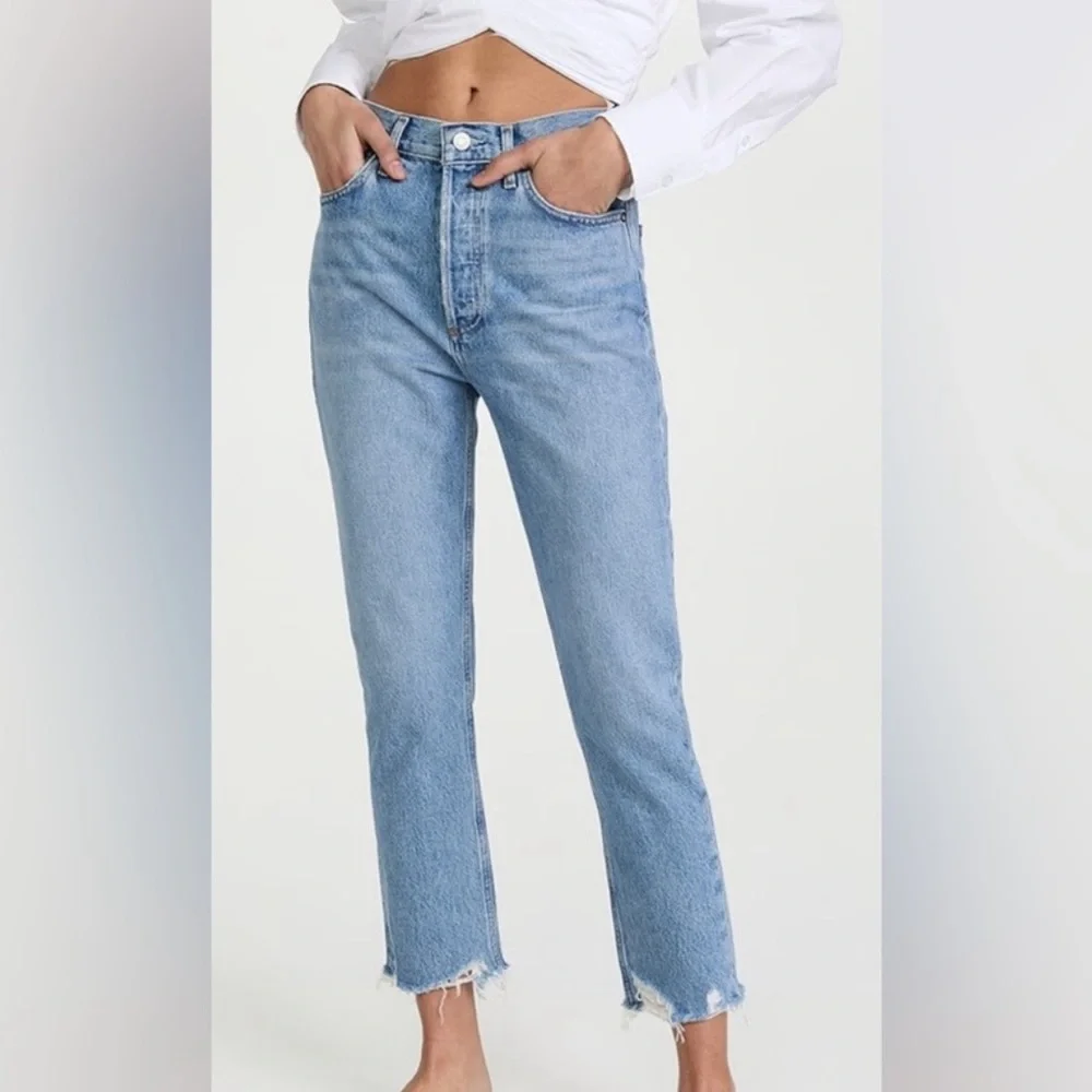 AGOLDE Riley Crop Jeans NWOT - Picture 1 of 11